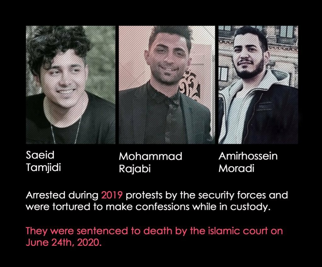 #NOTOEXECUTION 
מתוך סערת הטוויטר לביטול עונש המווץ כנגד אמירחוסיין מוראדי מוחמד רג'אבי וסאייד תמג'ידי