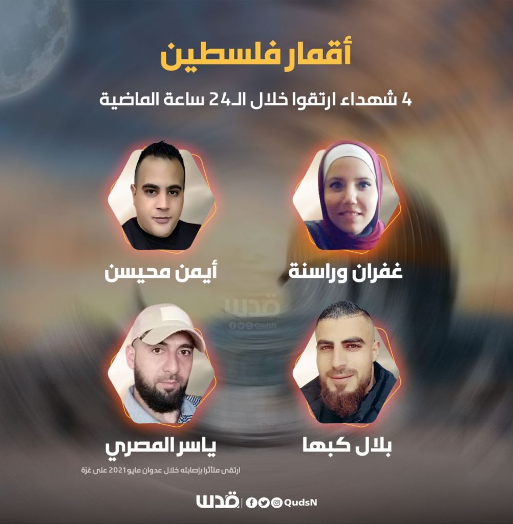 Yasser Al-Masri, Bilal Qabaha, Ghorfan Warasana, Aymen Mouhasin- 4 Palestinians killed within 24 hours