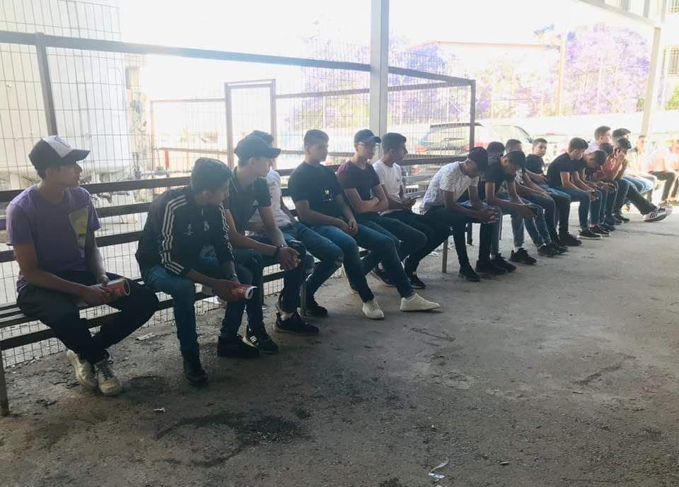 friends of Geith Rafiq Yamin at Rafidia hospital waiting to say goodbye