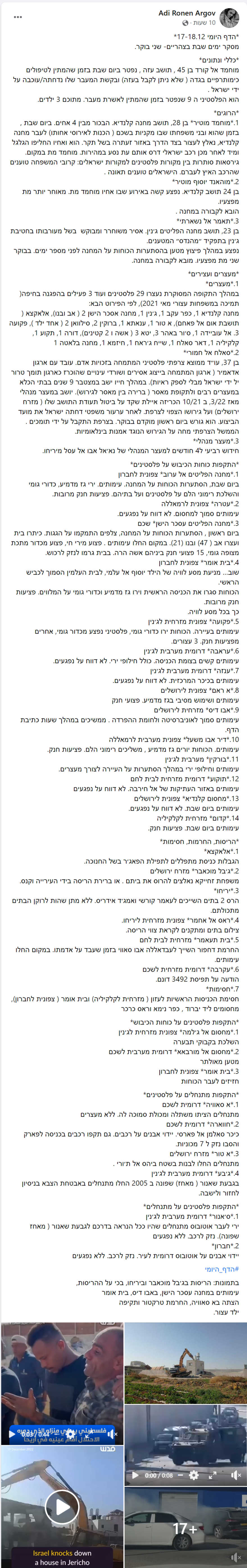 adi argov account that facebook  put shadowban on 