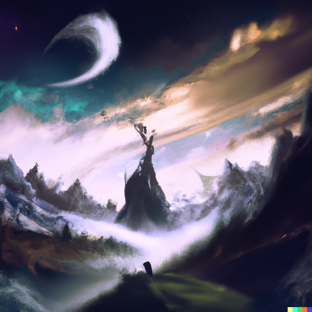 A hostile world- digital art DALE- E shmotkin