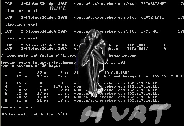 screenshot of ping cmd 
a woman in pain digital art