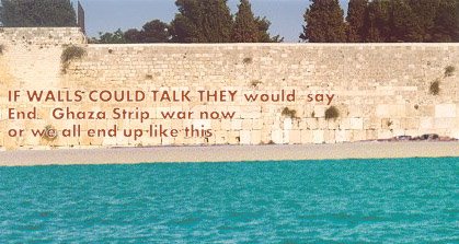 the  western wall with a backgroubnd of sea digital art